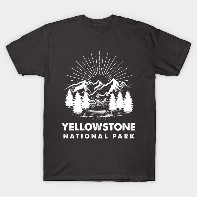 Yellowstone National Park Retro T-Shirt by roamfree